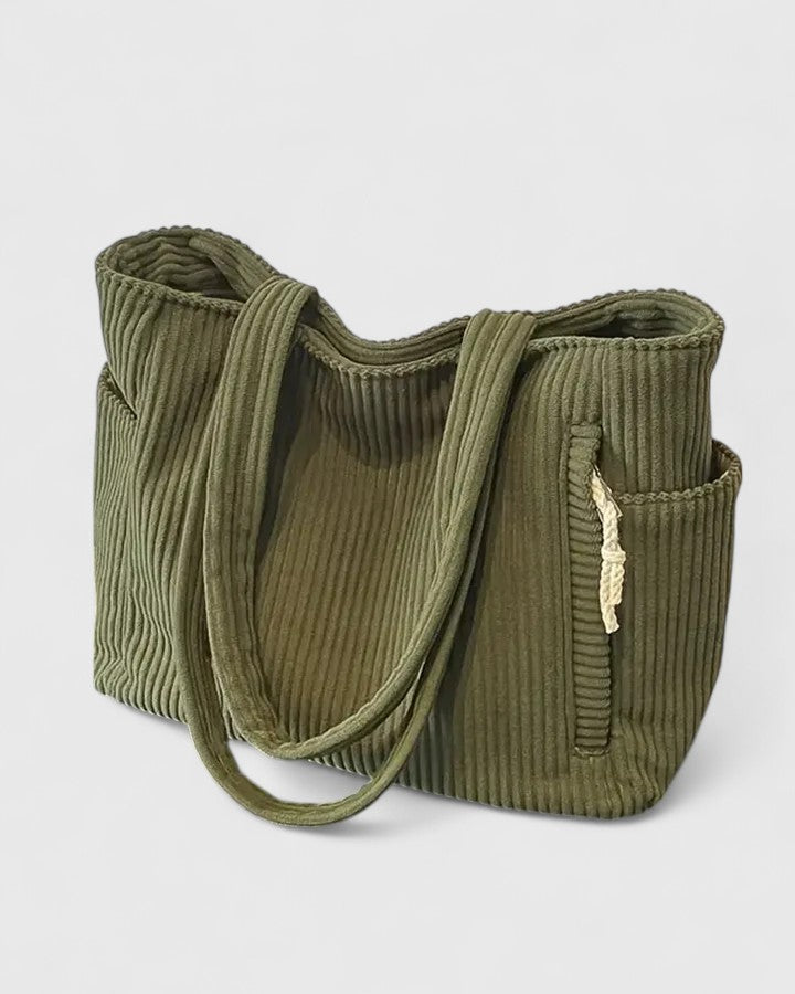 Clara | Luxurious Ribbed Tote Bag with Cord Detail
