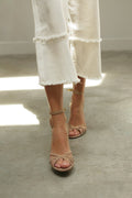 CROSS-STRAP HEEL SANDAL