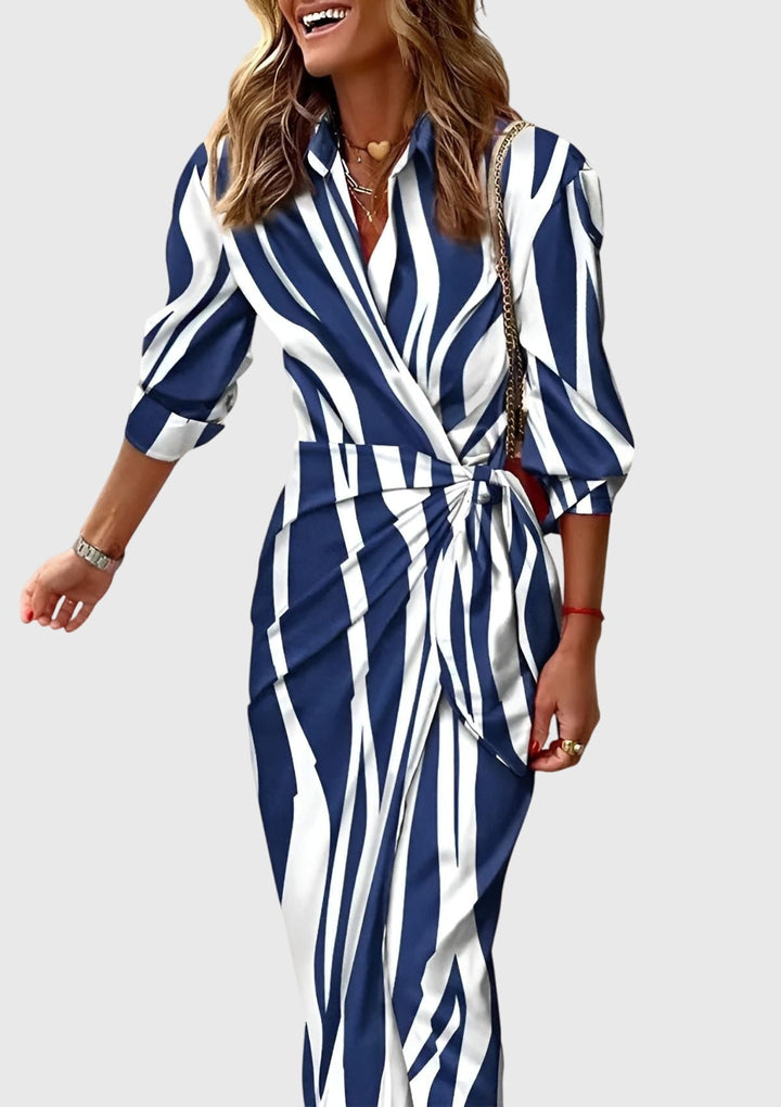 Clara | Elegant Wrap Dress with Print