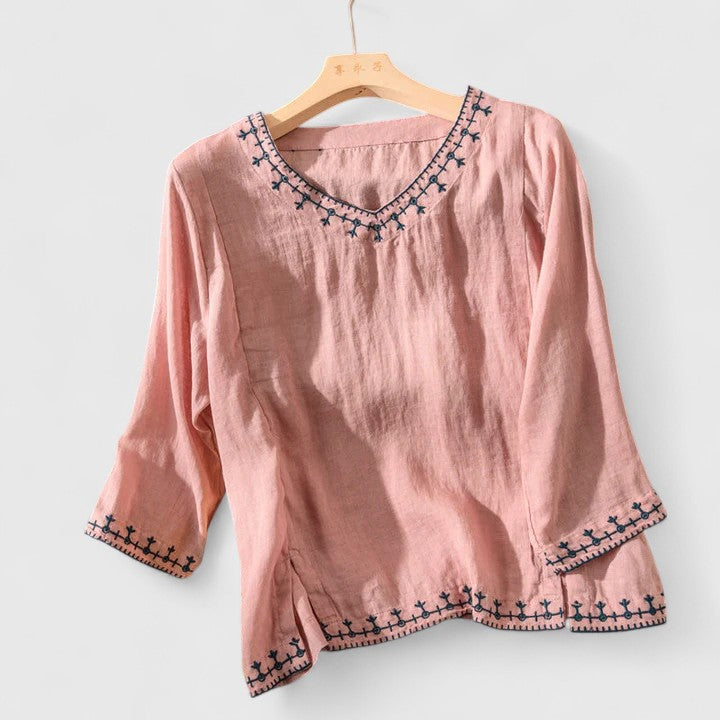 Clara | Elegant V-Neck Blouse