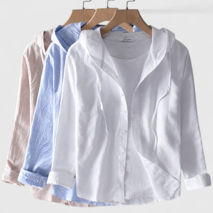 Clara | Elegant Hooded Blouse