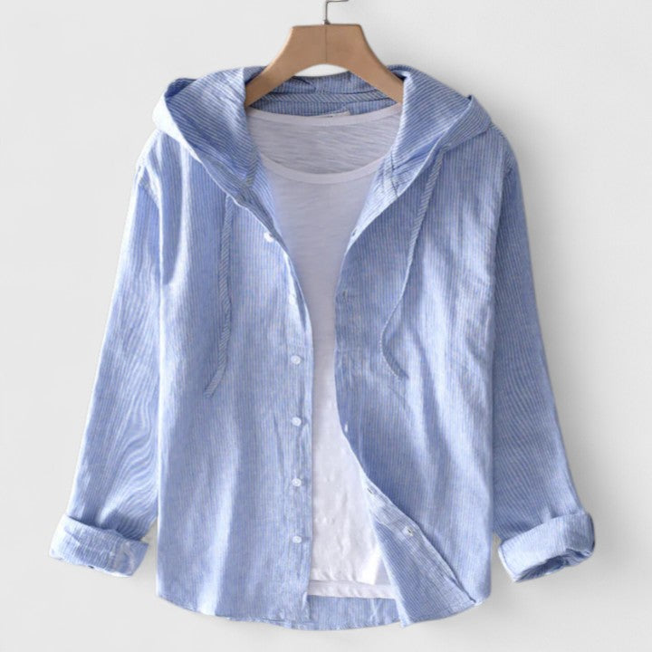 Clara | Elegant Hooded Blouse