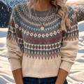 KARIN – SOFT WINTER SWEATER WITH CLASSIC SHOULDER PATTERN