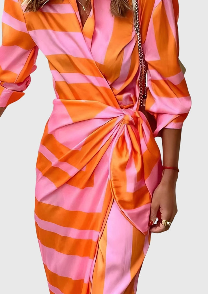 Clara | Elegant Wrap Dress with Print