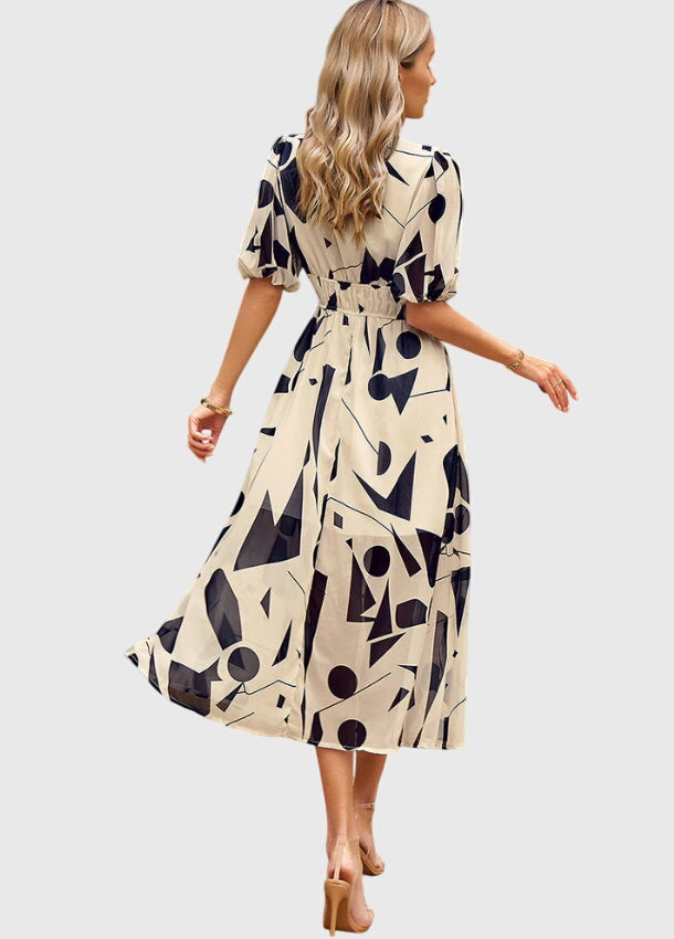 Clara | Flattering Floral Midi Dress