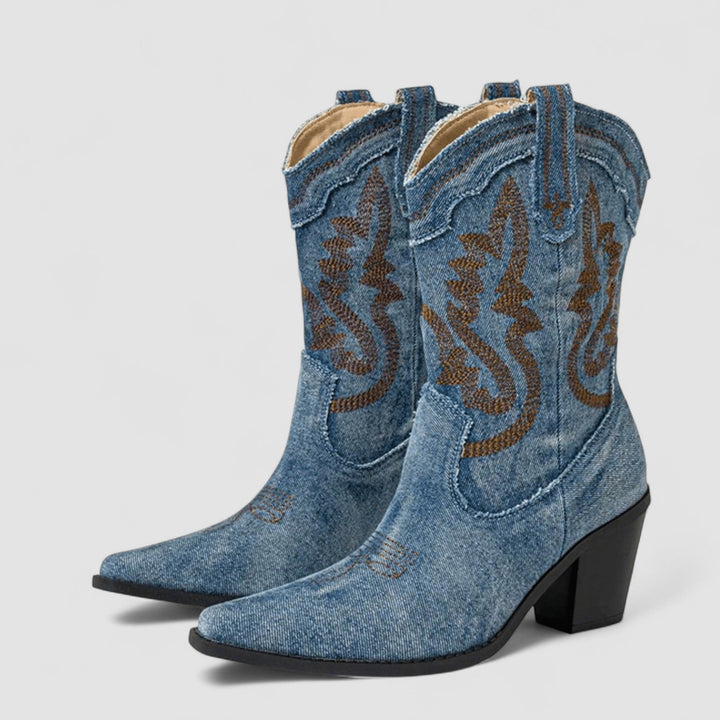 Selena – Orthopedic Denim Ankle Boots